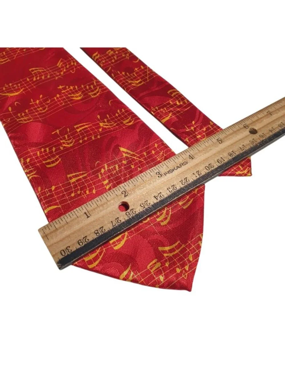 Steven Harris Red Yellow Music Note Silk Tie Teacher Orchestra Choir Gift